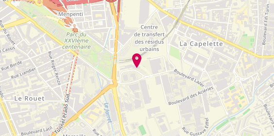 Plan de Enterprise Location de voiture et utilitaire - Marseille Boulevard Rabatau, 27 Boulevard des Aciéries, 13010 Marseille