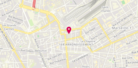 Plan de Agence de Location A.D.L, 8 place des Marseillaises, 13001 Marseille