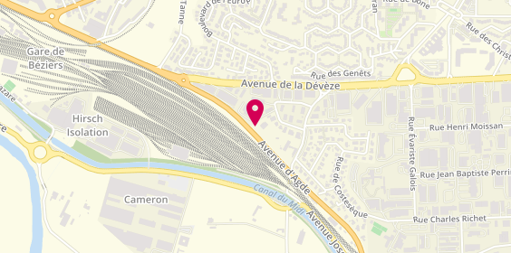 Plan de Europcar, 901 avenue d'Agde, 34500 Béziers