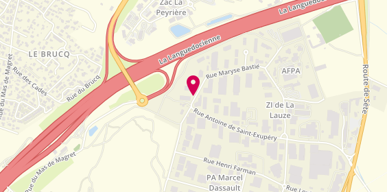 Plan de PARCOURS, Zone Industrielle de la Lauze 9 Rue Maryse Bastié, 34430 Saint-Jean-de-Védas