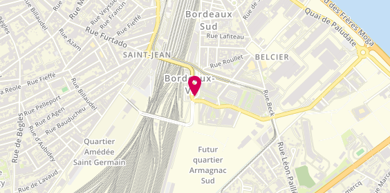 Plan de Europcar France, Hall 3 Belcier N 1 Parking P4, 33800 Bordeaux