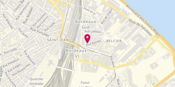 Plan de Avis, Rue Roullet Gare Sncf Hall3 Sortie Belcier, 33800 Bordeaux
