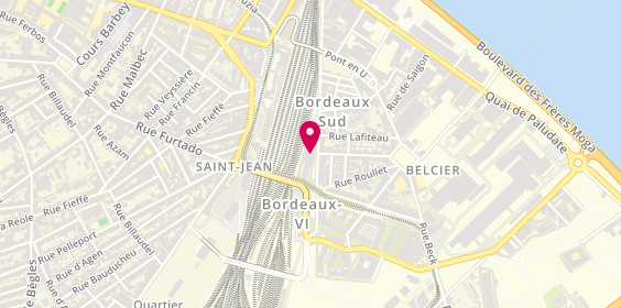 Plan de Enterprise Location de voiture et utilitaire - Gare de Bordeaux-Saint-Jean, 137 Rue des Terres de Borde Hall 3 Belcier, 33800 Bordeaux