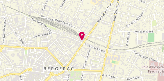Plan de Europcar, 32 Avenue du 108 Régiment d'Infanterie, 24100 Bergerac