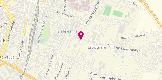 Plan de UCAR - Location de véhicules - Libourne, 2 Rue Françoise Dolto, 33500 Libourne