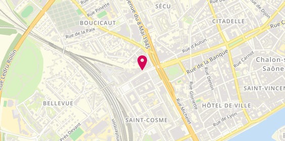 Plan de Rent@Car, 10 avenue Jean Jaurès, 71100 Chalon-sur-Saône