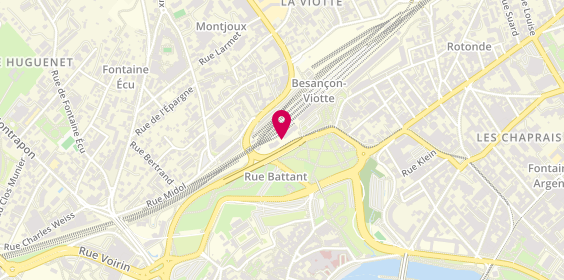 Plan de Europcar, Espace Loueurs Gare Viotte 2 Avenue Paix, 25000 Besançon