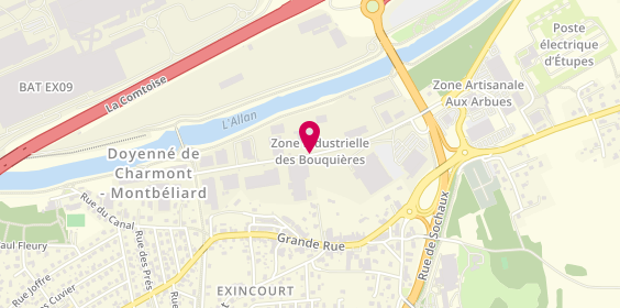 Plan de CLOVIS LOCATION Groupe Bourlier, Zone Industrielle 4 Rue Bouquières, 25400 Exincourt
