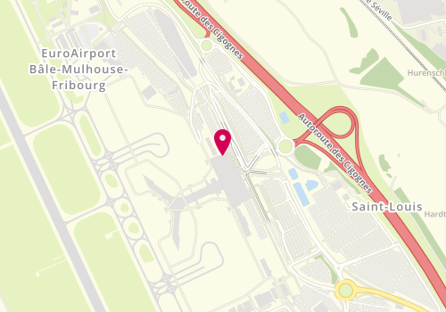 Plan de Europcar Mulhouse Aeroport, Bâle Mulhouse Airport (French Side, 68300 Saint-Louis