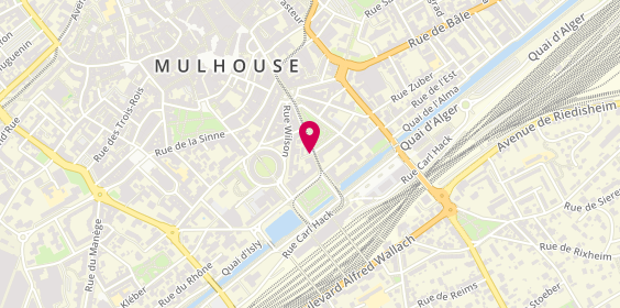 Plan de Enterprise Location de voiture et utilitaire - Gare de Mulhouse, 5 avenue du Maréchal Foch, 68100 Mulhouse