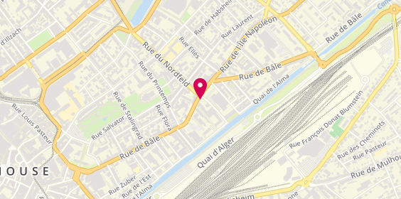 Plan de Hertz Location de Voitures - Mulhouse - 94 Rue de Bale, 94 Rue de Bâle, 68100 Mulhouse