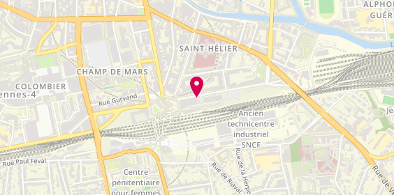 Plan de Enterprise Location de voiture et utilitaire - Gare de Rennes, place de la Gare Entree Nord, 35000 Rennes