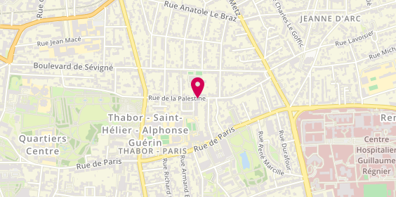 Plan de Loca2.com Location de voiture double commande, 20 Rue de la Palestine, 35000 Rennes