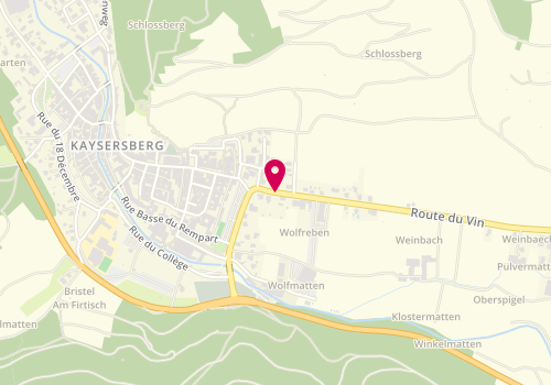 Plan de Hiltenfinck Automobiles Services, 43 Route du Vin, 68240 Kaysersberg