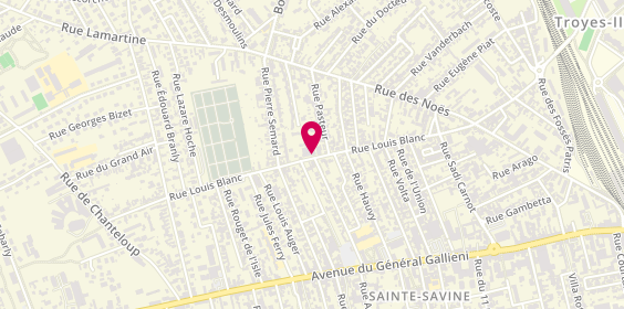 Plan de Cadet Claudel, 48 Rue Louis Blanc, 10300 Sainte-Savine