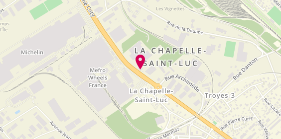 Plan de Europcar, 6 avenue Président Coty Avenue Du, 10600 La Chapelle-Saint-Luc