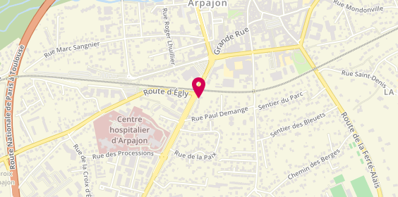 Plan de Rent A Car, 3 avenue de Verdun, 91290 Arpajon