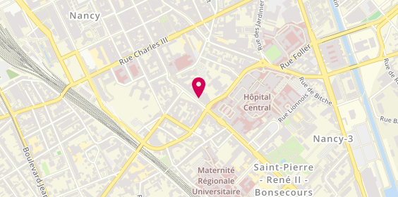 Plan de Avis Location Voiture - NANCY, 21 place des Vosges, 54000 Nancy