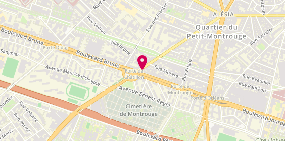 Plan de E-Lutetia, 55 avenue Jean Moulin, 75014 Paris