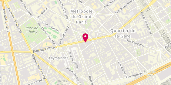 Plan de Avis Location Voiture - Paris, 83 Rue de Tolbiac, 75013 Paris