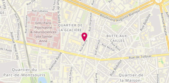 Plan de Parking Interparking Wurtz, 10 Rue Wurtz, 75013 Paris