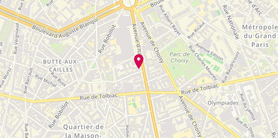 Plan de SIXT | Location voiture Paris 13, 54 avenue d'Italie, 75013 Paris
