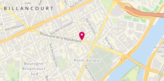 Plan de Les Gentlemen du Demenagement, 38 Boulevard de la République, 92100 Boulogne-Billancourt