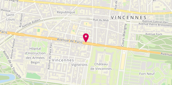 Plan de Ada Vincennes, 38 Avenue de Paris, 94300 Vincennes