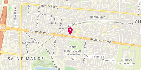 Plan de Permis Voitures, 112 avenue de Paris, 94220 Vincennes