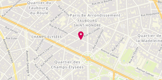 Plan de Acceuil Business Cars, 25 Rue de Ponthieu, 75008 Paris