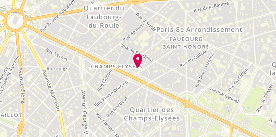 Plan de ABJ Limousines, 128 Rue la Boétie, 75008 Paris