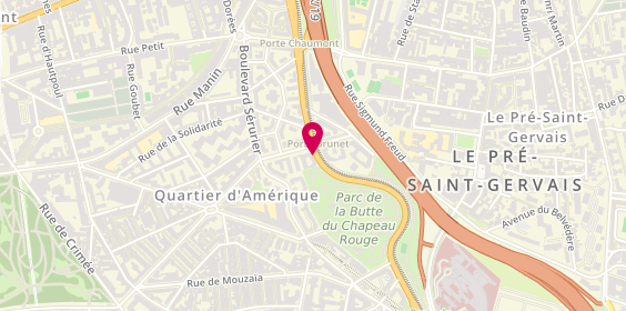 Plan de Ucar Paris 19 (A Rent 4 You), 29 Boulevard d'Algérie, 75019 Paris