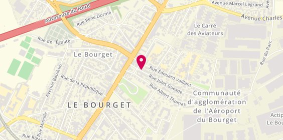 Plan de Roosevelt Car Paris, 9 Rue Jules Guesde, 93350 Le Bourget