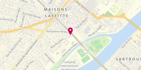 Plan de Ng Consulting, 1 Rue des Côtes, 78600 Maisons-Laffitte