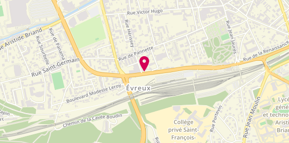 Plan de Europcar France, Gare Sncf 9 Boulevard Gambetta, 27000 Évreux