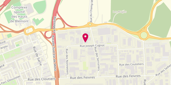 Plan de ALFA LOC 24/24 Location de Voitures Tourisme - Luxe et Utilitaires - Voitures sans permis, 8 Rue Joseph Cugnot, 57070 Metz