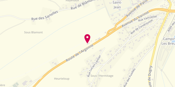 Plan de Rent-A-Car, 10 Route de l'Argonne, 55100 Verdun