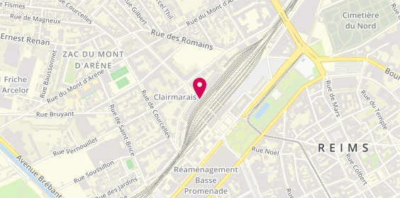 Plan de Avis, Gare Sncf Cote
20 Rue André Pingat
Rue de Clairmarais, 51100 Reims, France