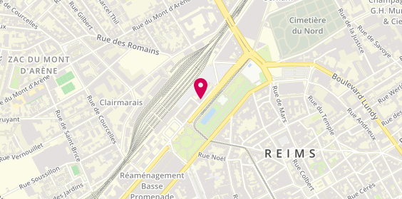 Plan de Enterprise Location de voiture et utilitaire - Reims Centre, 28 Boulevard Joffre, 51100 Reims