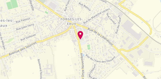 Plan de Carrefour Market, 27 Rue des Docteurs Cisseville Rue Des, 76440 Forges-les-Eaux
