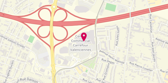 Plan de Carrefour Voyages Aulnoy Valenciennes, Zone d'Activité avenue Henri Matisse, 59300 Aulnoy-lez-Valenciennes